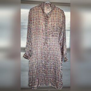 Vintage O|X Milano  Flower Pot Print Pajama/Tunic 80s & 90s